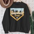 Baseball Dad Home Plate Ice Cream Drip Father's Day Daddy Sweatshirt Gifts for Old Women