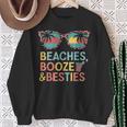 Beaches Booze Besties 夏休み 旅行 ギフト スウェットシャツ 年配の女性への贈り物