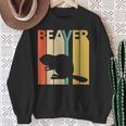 Beaver ビーバー 動物 スウェットシャツ 年配の女性への贈り物