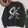 Bigfoot Playing Guitar Rock And Roll Music Band Sasquatch Sweatshirt Gifts for Old Women