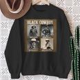 Black Cowboy Western Rodeo Melanin Black History Texas Retro Sweatshirt Gifts for Old Women