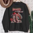 Boots On The Ground Boot Cowboy Western Cowgirl Linedance Sweatshirt Gifts for Old Women