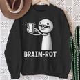 Brain Rot シャツ Word Of The Yeartickman Brainrot スウェットシャツ 年配の女性への贈り物