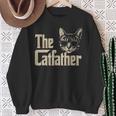 The Catfather Cat Dad Apparel Cat Lover For Men Sweatshirt Gifts for Old Women