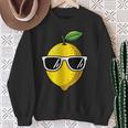 Cool Lemon Fruit Sunglasses Summer Citrus Vibes Sweatshirt Gifts for Old Women