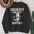 Country Music And Bonfire ウエスタンカントリーラインダンスブーツ スウェットシャツ 年配の女性への贈り物