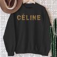 Céline レオパード こんにちは私の名前は、名です スウェットシャツ 年配の女性への贈り物