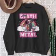 Death Metal Grim Reaper ピンクユニコーン ファニーヘビーメタル スウェットシャツ 年配の女性への贈り物