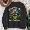 Don't Panic It's Organic Alien Ufo 面白いプリント スウェットシャツ 年配の女性への贈り物