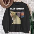 I Eat Cement Cursed Cat Weirdpecific Meme スウェットシャツ 年配の女性への贈り物