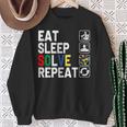 Eatleepolve Repeat キューブゲーム ルービックtシャツ スウェットシャツ 年配の女性への贈り物