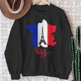 Enjoy Travel Paris France Flag & Eiffel Tower Graphic スウェットシャツ 年配の女性への贈り物