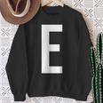E字アルファベット モノグラム イニシャル スウェットシャツ 年配の女性への贈り物