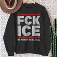 F-Ck Ice No Human Is Illegal Retro Sweatshirt Gifts for Old Women