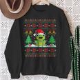 Frog Wearinganta Hat Christmas Lights Xmas Frog スウェットシャツ 年配の女性への贈り物