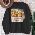 Golden Light Golden Retriever Patriotic Us Flag 4Th Of July Sweatshirt Gifts for Old Women