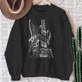 Guitarra Eléctrica Blanco Y Negro Diseño Arte Rock Blues Metal Camisa de entrenamiento Regalos para ancianas