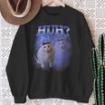 Huh Silly Cat Meme Oddly Bootleg Specific Dank Meme Sweatshirt Gifts for Old Women