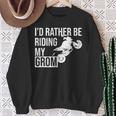 I'd Rather Be Riding My Grom スウェットシャツ 年配の女性への贈り物