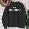 I'm Michio、My Name Is Michio、I Am Michio、パーソナライズ スウェットシャツ 年配の女性への贈り物
