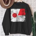 Japanese Flag Indonesiaインドネシアの遺産 インドネシアのルーツ 日本の国旗 インドネシアの国旗 スウェットシャツ 年配の女性への贈り物