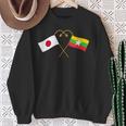 Japanese Flag Myanmar Flag ミャンマー遺産 ミャンマーのルーツ 日本の国旗 ミャンマーの国旗 スウェットシャツ 年配の女性への贈り物