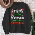 Jesus Is The Reason For Theeason クリスマス 神の信仰 スウェットシャツ 年配の女性への贈り物
