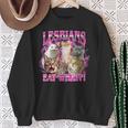 Lesbians Eat What Cat Meme Gay Pride Lgbtq Sweatshirt Gifts for Old Women