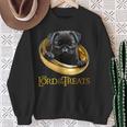 Lord Of The Treats 御馳走の主-クリスマスのための面白い黒いパグ犬 スウェットシャツ 年配の女性への贈り物