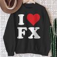 I Love Fx イニシャル I Heart FX 名前 F X スウェットシャツ 年配の女性への贈り物