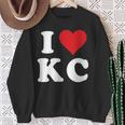 I Love Kc Initials I Heart KC First Last Name K C スウェットシャツ 年配の女性への贈り物