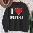 I Love Mito、ハートのある日本の都市 スウェットシャツ 年配の女性への贈り物