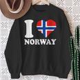 I Love Norwegian Pride ノルウェーのルーツ ノルウェー国旗 スウェットシャツ 年配の女性への贈り物