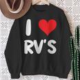 I Love Rv のレクリエーションビークル キャンプ キャンピングカー 旅行 旅行 スウェットシャツ 年配の女性への贈り物