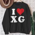 I Love Xg Initials I Heart XG First Last Name X G スウェットシャツ 年配の女性への贈り物