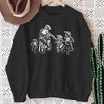 Motocross Dirt Bike Dad With Three Children Motorcycle Father's Day Sweatshirt Gifts for Old Women