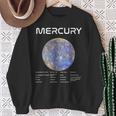 Nerdy Mercury 天文学 科学惑星 太陽系 ホワイト スウェットシャツ 年配の女性への贈り物