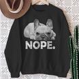 Nope Lazy French Bulldog No Dog フレンチブルドッグ スウェットシャツ 年配の女性への贈り物