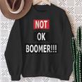 Not Ok Boomer スウェットシャツ 年配の女性への贈り物