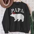 Papa Bear Xmas Buffalo Plaid Lights Matching Family Pajama スウェットシャツ 年配の女性への贈り物