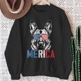 Patriotic German Shepherd Dog Merica 4Th Of July Sweatshirt Gifts for Old Women