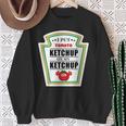 I Put Ketchup On My Ketchup トマトマスタード ハロウィンチーム 長袖tシャツ スウェットシャツ 年配の女性への贈り物