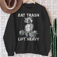Raccoon Gym Weight Training Eat Trash Lift Heavy Sweatshirt Gifts for Old Women