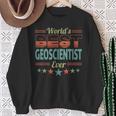 Retro Badge Worlds Best Geoscientist スウェットシャツ 年配の女性への贈り物