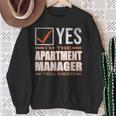 Retro Profession I'm The Apartment Manager スウェットシャツ 年配の女性への贈り物