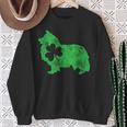 Shetlandheepdog シェルティ セントパトリックデー メンズ シャムロックドッグ スウェットシャツ 年配の女性への贈り物