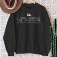 Sobreviviré Al Apocalipsis Camisa de entrenamiento Regalos para ancianas