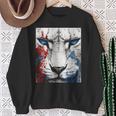 Tigre Ojos Azules Arte Animal Dibujo Motivo Anime Camisa de entrenamiento Regalos para ancianas