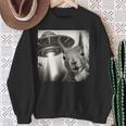 Ufoとリス自撮り面白いリス愛好家 スウェットシャツ 年配の女性への贈り物