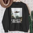 Ufoシャツ I Want To Believe Alien Ufotシャツ スウェットシャツ 年配の女性への贈り物